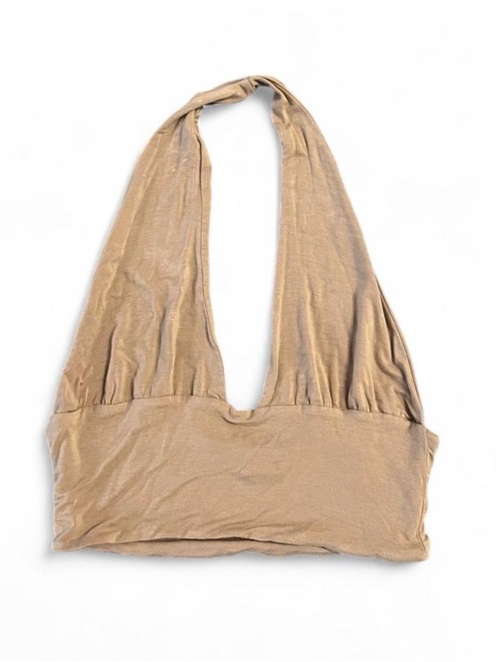 Cotton On Beige Halter Crop Top